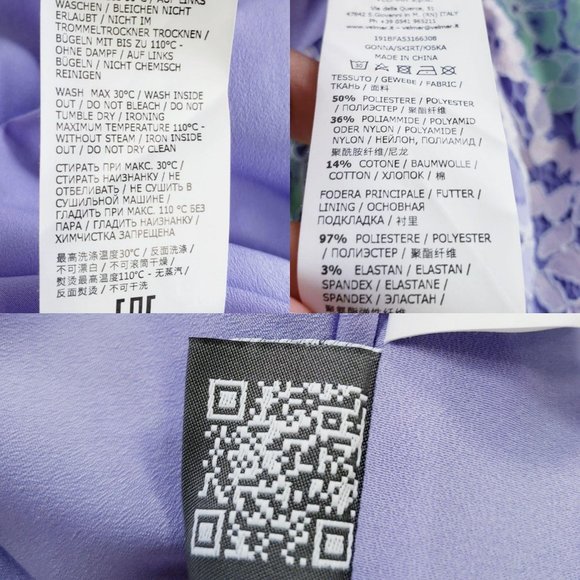 $375 NWT Blugirl Folies Purple Floral Lace Skirt L - Picture 10 of 15